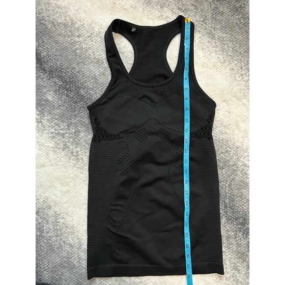 Gymshark Dry Seamless Back Cut Out Mesh Black Active Tank Top Size XS Small - Picture 3 of 4